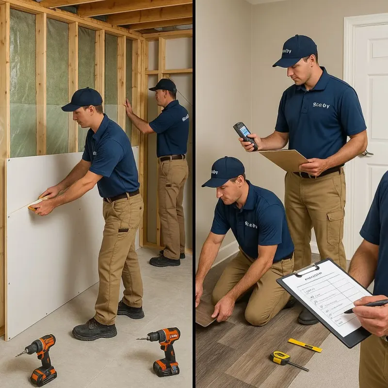 Repairs and Reconstruction process in Woodbury Center, CT